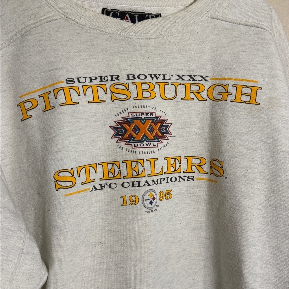 Vintage Pittsburgh Steelers 1995 Super Bowl XXX Champion Size Large - Picture 2 of 3